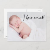 ベビー写真の誕生に関するお知らせが届きました 案内ポストカード (正面/裏面)