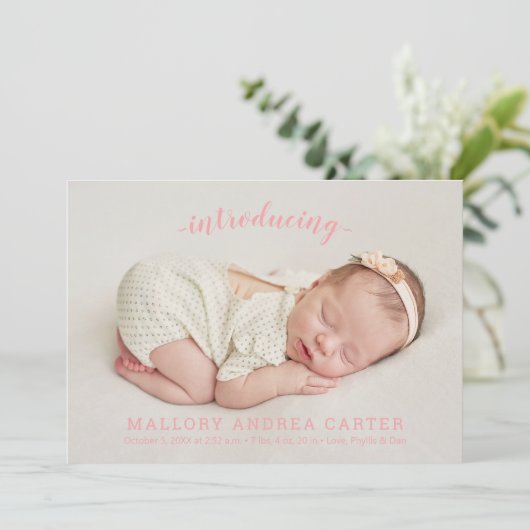 ベビー写真の誕生のお知らせ (スタンド正面)