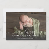 ベビー写真の誕生のお知らせ (正面)