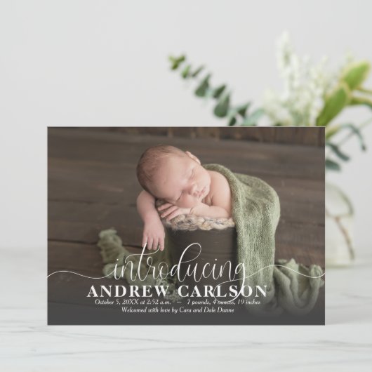 ベビー写真の誕生のお知らせ (スタンド正面)