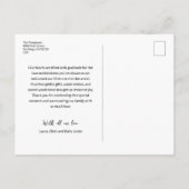 ベビー写真の誕生発表の愛と感謝してい ポストカード (裏面)