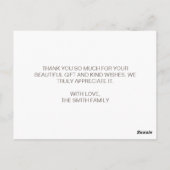 ベビー写真の誕生発表カード写真コラージュ ポストカード (裏面)