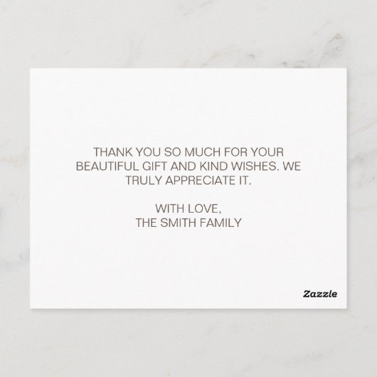 ベビー写真の誕生発表カード写真コラージュ ポストカード (裏面)