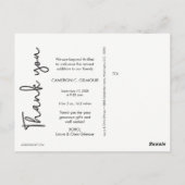 ベビー写真の誕生発表ポートレートありがとう ポストカード (裏面)