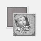 ベビー写真の誕生発表磁石 マグネット (正面/裏面)