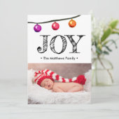 ベビー写真アナウンスクリスマスホリデージョイ シーズンカード (スタンド正面)