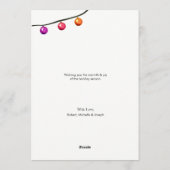 ベビー写真アナウンスクリスマスホリデージョイ シーズンカード (裏面)