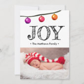 ベビー写真アナウンスクリスマスホリデージョイ シーズンカード (正面)
