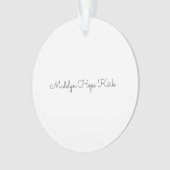 ベビー写真アナウンスメント名タイムレスキープサケ オーナメント (正面)