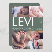 ベビー写真アナウンス 案内状 (正面/裏面)