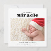 ベビー写真クリスマスの奇跡 シーズンカード (正面)