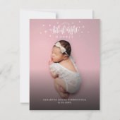 ベビー写真クリスマスホリデー誕生のお知らせ (正面)