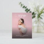 ベビー写真クリスマスホリデー誕生のお知らせ (スタンド正面)