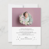 ベビー写真クリスマスホリデー誕生のお知らせ (裏面)