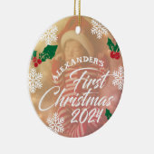 ベビー写真クリスマスミスタントウグイトナカイ セラミックオーナメント (右)