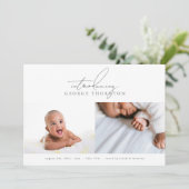 ベビー写真コラージュベビー誕生 案内状 (スタンド正面)