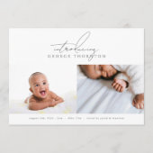 ベビー写真コラージュベビー誕生 案内状 (正面)