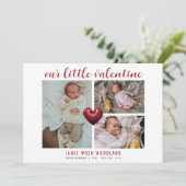 ベビー写真コラージュValentine's Birth Announcement (スタンド正面)