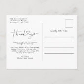 ベビー写真サンキュースクリプトハート誕生 案内ポストカード (裏面)