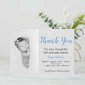 ベビー写真サンキューブルー誕生発表 案内状 (スタンド正面)