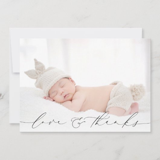 ベビー写真サンキューメッセージ誕生 案内状 (正面)