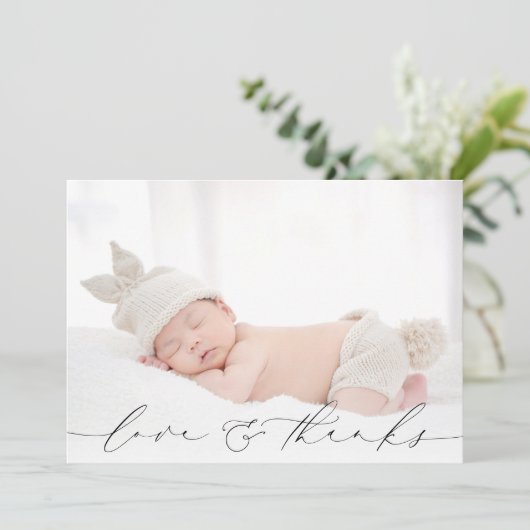 ベビー写真サンキューメッセージ誕生 案内状 (スタンド正面)