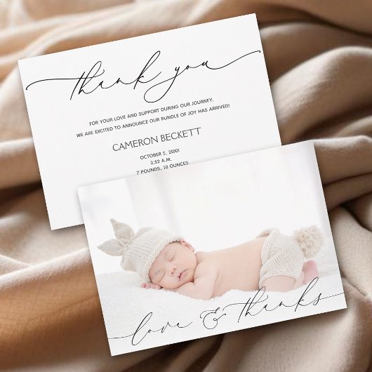ベビー写真サンキューメッセージ誕生 案内状