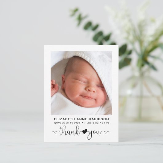ベビー写真サンキュー誕生 案内ポストカード (スタンド正面)