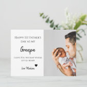 ベビー写真ハッピー最初の父の日あなたが大好き カード (スタンド正面)