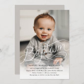 ベビー写真バプテスマ 招待状 (正面/裏面)