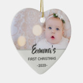 ベビー写真パーソナライズされたクリスマスオーナメント セラミックオーナメント (右)