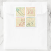 ベビー写真ブロックズバイチャリラザリス スクエアシール (バッグ)