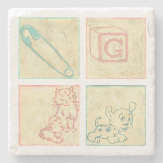 ベビー写真ブロックズバイチャリラザリス ストーンコースター (正面)