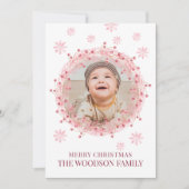 ベビー写真メリークリスマスグリーティングカード (正面)