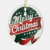 ベビー写真メリークリスマス セラミックオーナメント (左)