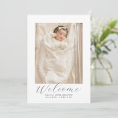 ベビー写真モダンの誕生発表 案内状 (スタンド正面)