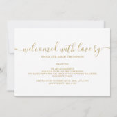 ベビー写真モダンスクリプトのラヴエレガント誕生 案内状 (裏面)