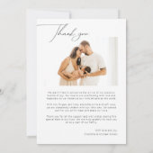 ベビー写真モダンミニマル新生児発表 案内状 (裏面)