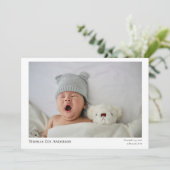 ベビー写真モダン書生誕発表 シーズンカード (スタンド正面)