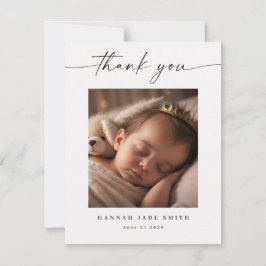 ベビー写真モダン生誕通知カード 招待状