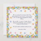 ベビー写真モダン発お洒落生発表 招待状 (裏面)