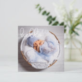 ベビー写真モダン発エレガント生発表 招待状 (スタンド正面)