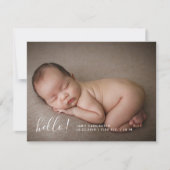 ベビー写真モダン誕生3写真 案内状 (正面)