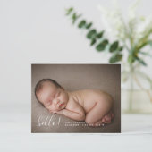 ベビー写真モダン誕生3写真 案内状 (スタンド正面)