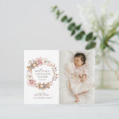 ベビー写真モダン誕生 案内ポストカード (スタンド正面)