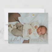 ベビー写真モダン誕生 案内状 (正面)