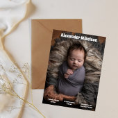 ベビー写真モダン誕生 案内状