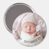 ベビー写真名生年月日 マグネット (正面/裏面)