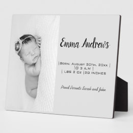 ベビー写真名誕生パーソナライズされた  フォトプラーク