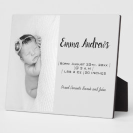 ベビー写真名誕生パーソナライズされた  フォトプラーク